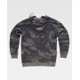 Sweatshirt de algodão com impresso de camuflagem